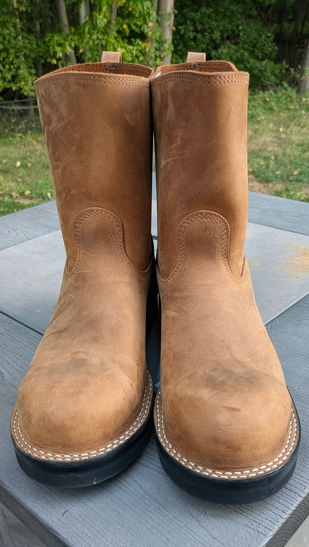 Photo by OnMyFeet on October 1, 2025 of the Nicks Wellington in Seidel WeatherShield Brown.