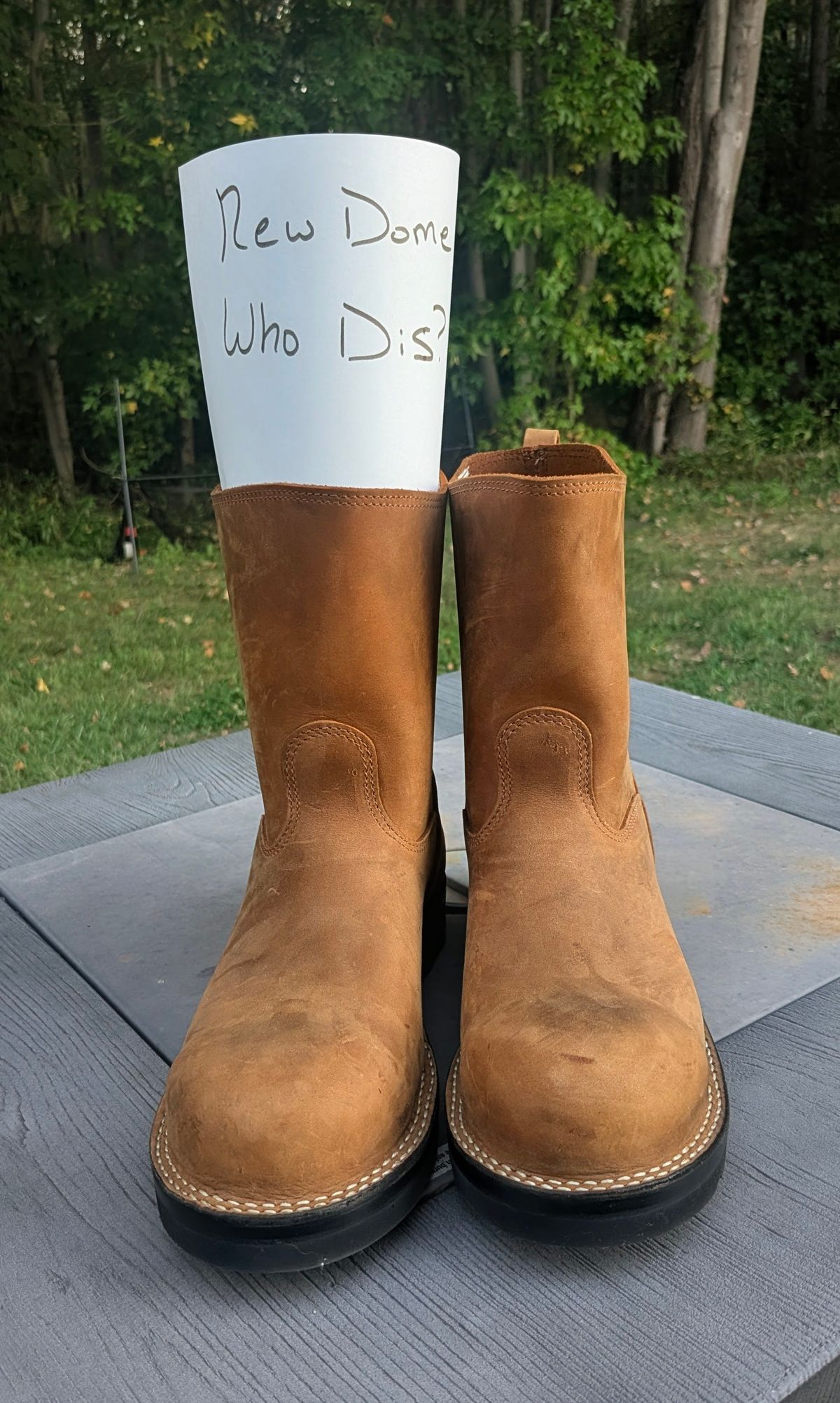 Photo by OnMyFeet on October 1, 2025 of the Nicks Wellington in Seidel WeatherShield Brown.