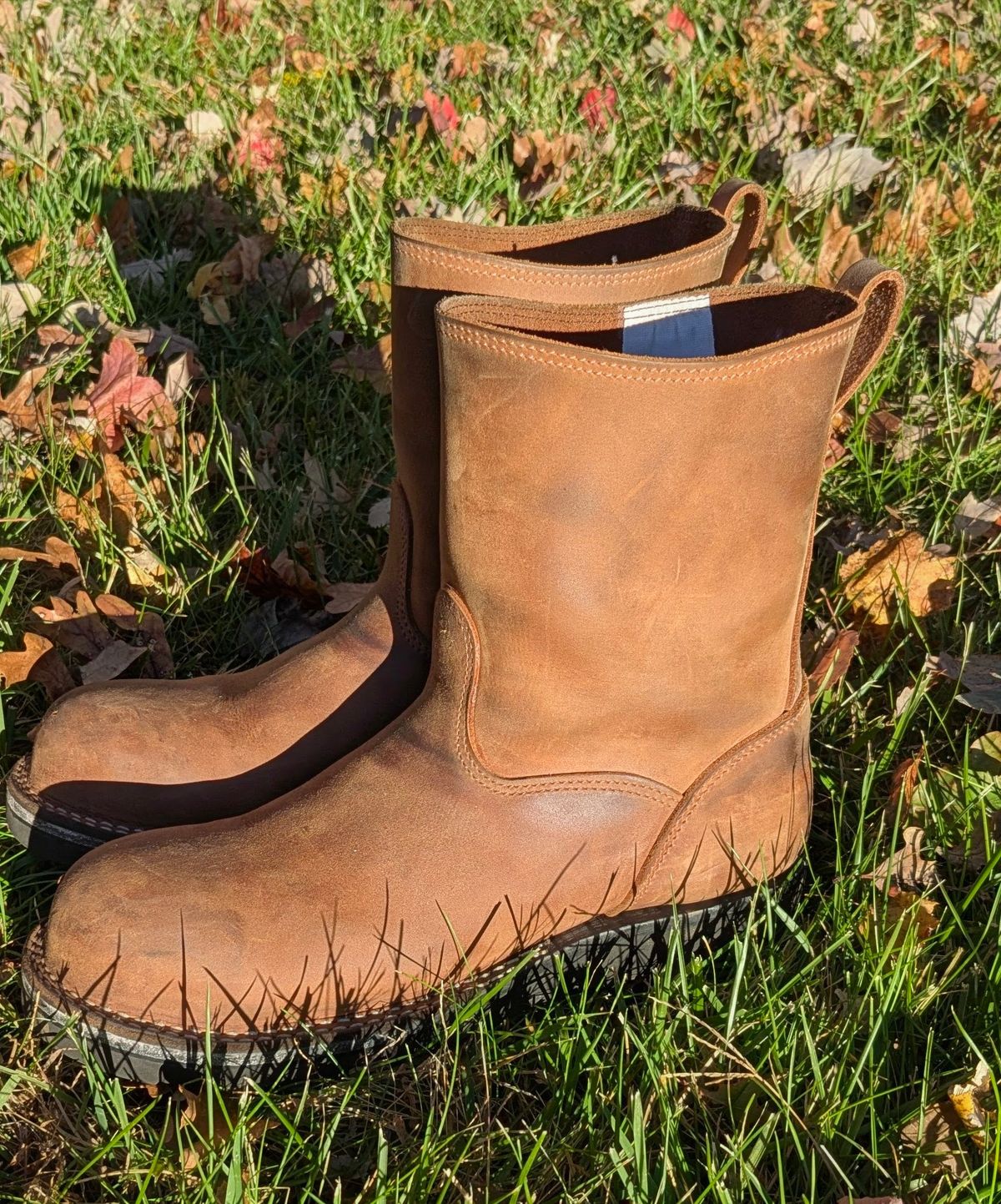 Photo by OnMyFeet on November 4, 2025 of the Nicks Wellington in Seidel WeatherShield Brown.