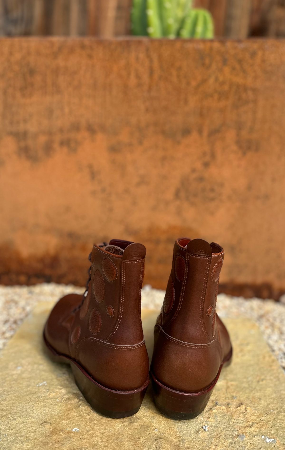 Photo by m.miel on November 1, 2024 of the Maya Miel Packer in S.B. Foot Unknown Leather.