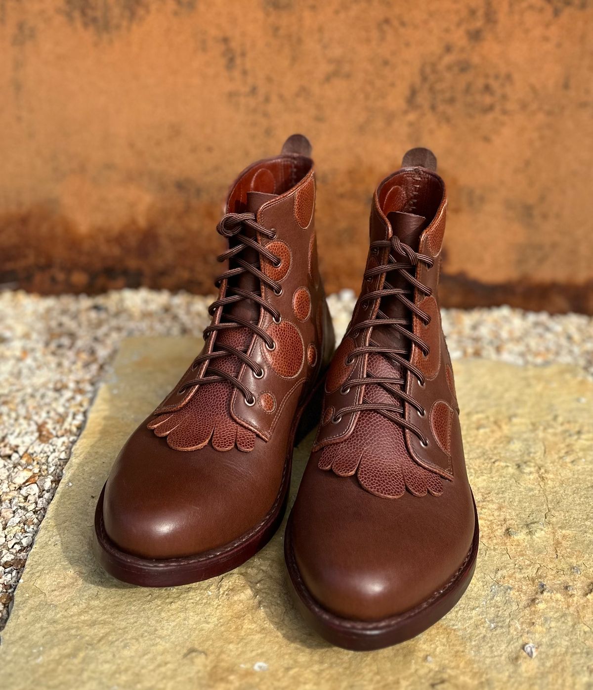 Photo by m.miel on November 1, 2024 of the Maya Miel Packer in S.B. Foot Unknown Leather.