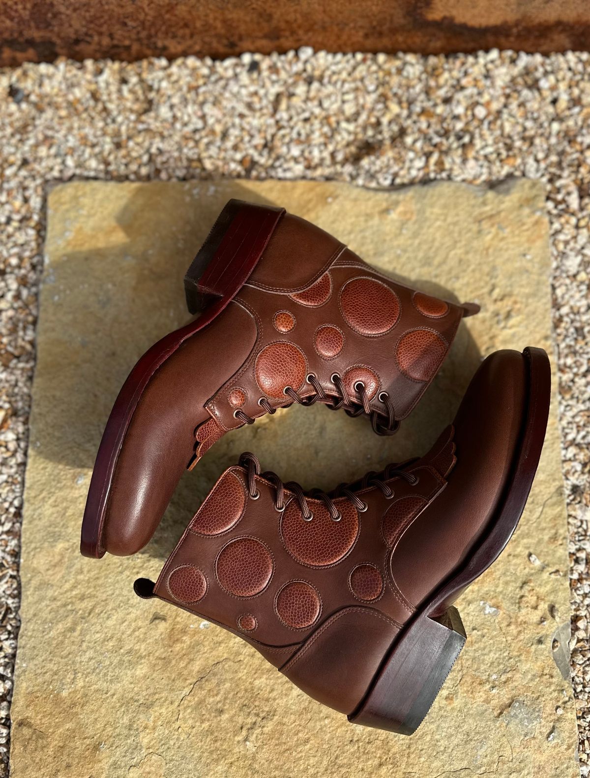 Photo by m.miel on November 1, 2024 of the Maya Miel Packer in S.B. Foot Unknown Leather.
