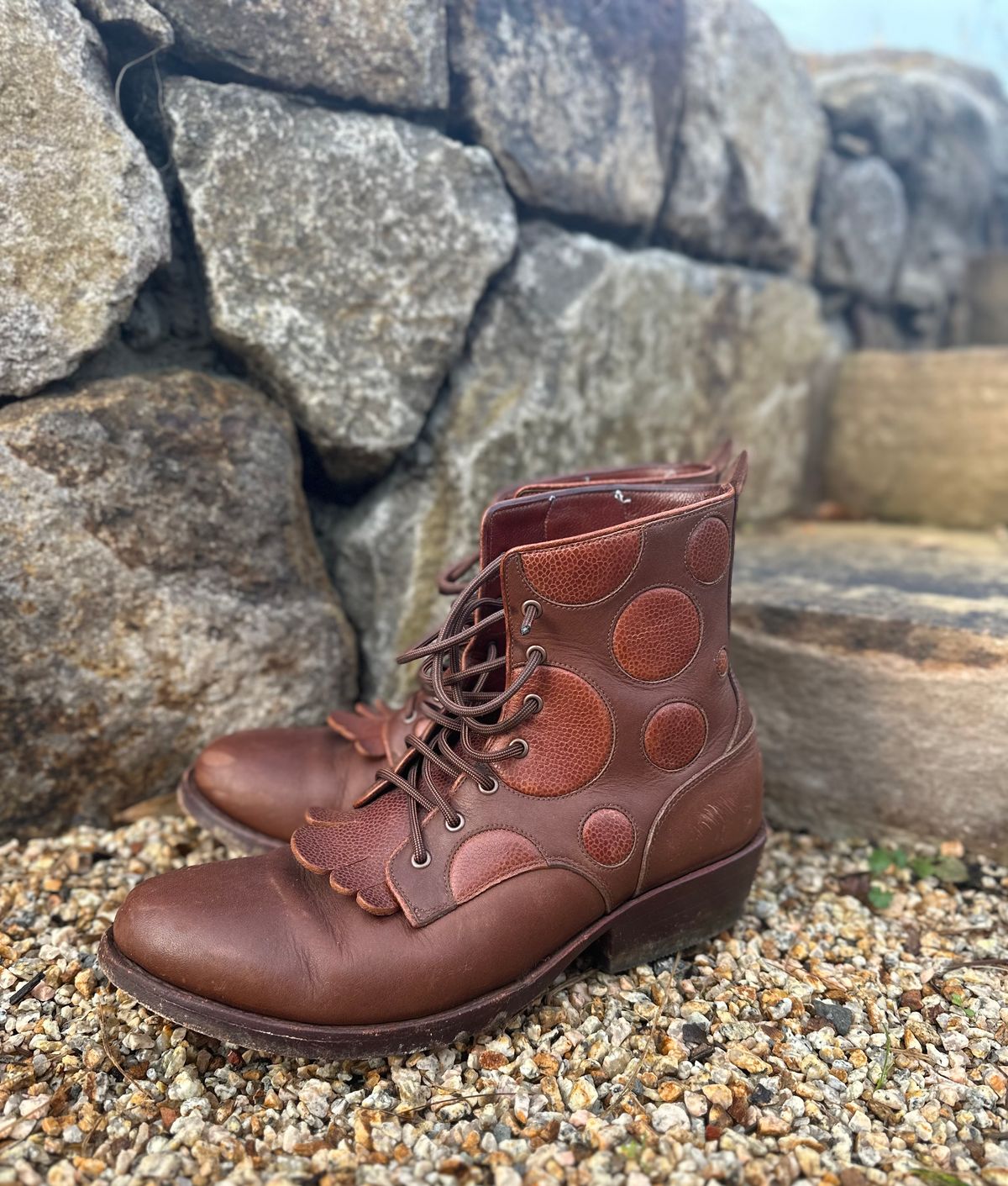 Photo by m.miel on January 4, 2025 of the Maya Miel Packer in S.B. Foot Unknown Leather.
