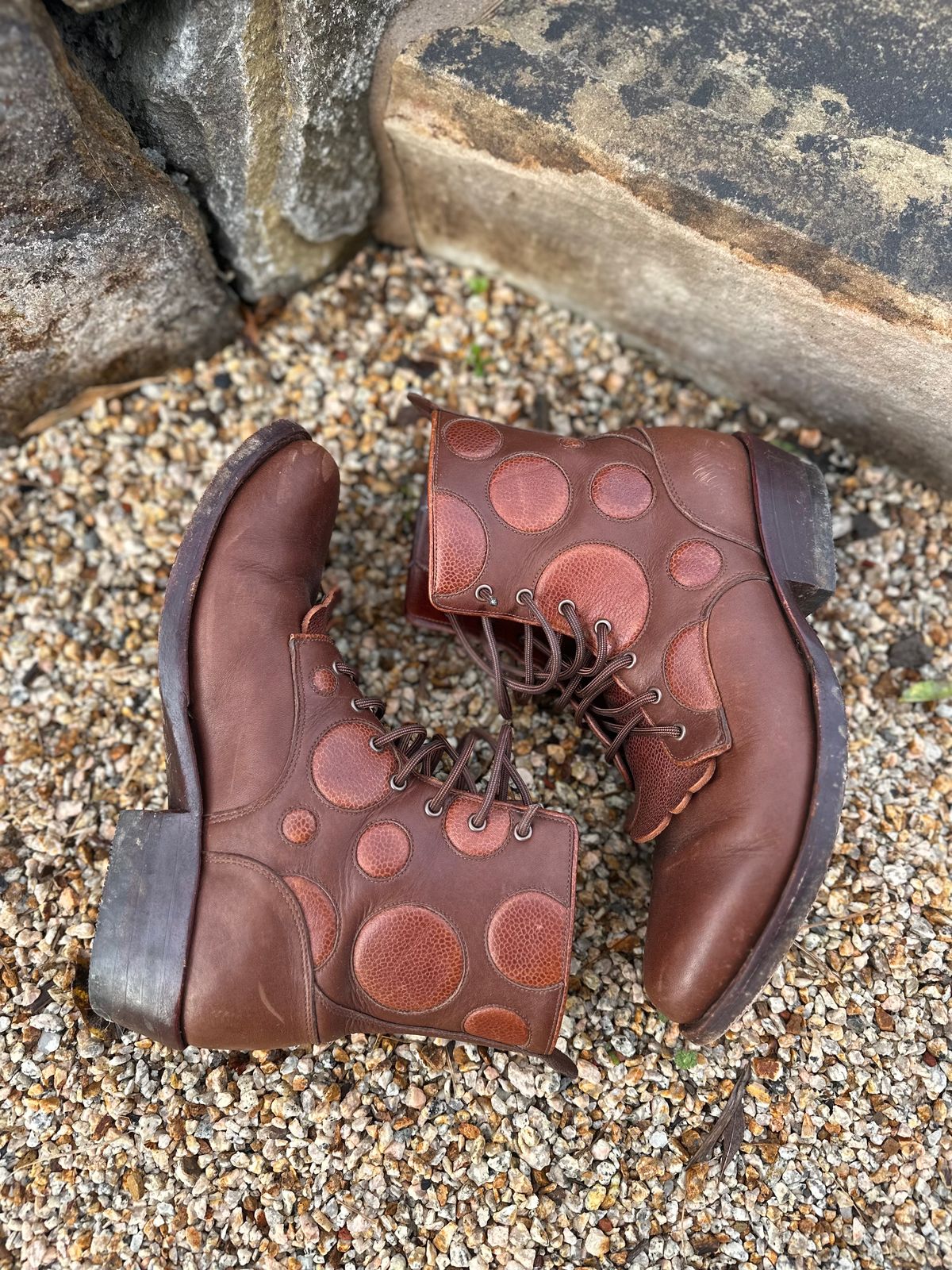 Photo by m.miel on January 4, 2025 of the Maya Miel Packer in S.B. Foot Unknown Leather.