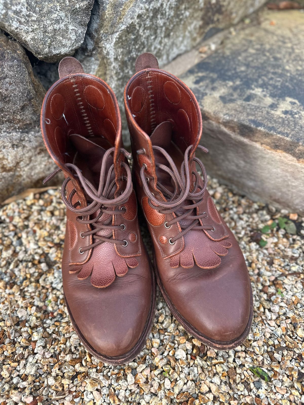 Photo by m.miel on January 4, 2025 of the Maya Miel Packer in S.B. Foot Unknown Leather.