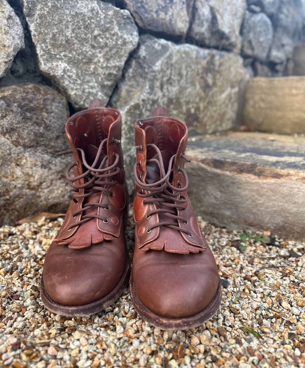 Photo by m.miel on January 4, 2025 of the Maya Miel Packer in S.B. Foot Unknown Leather.