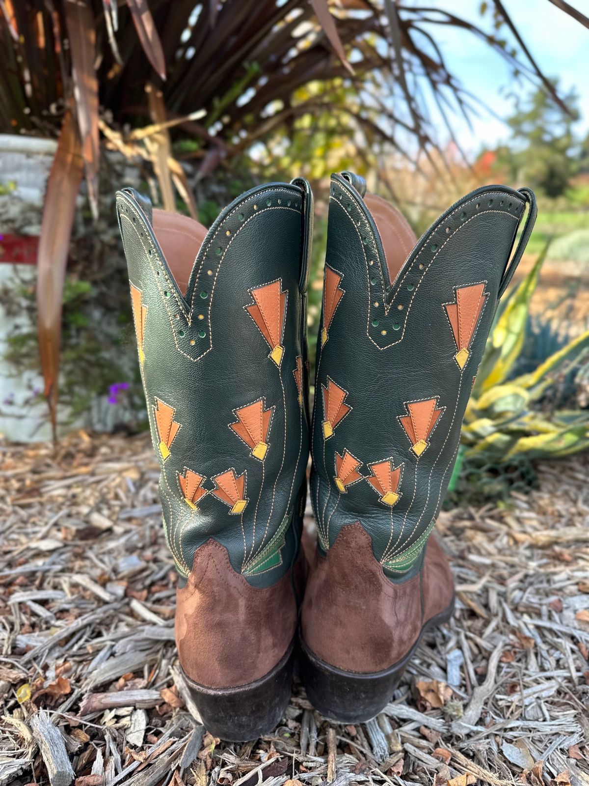 Photo by m.miel on December 5, 2023 of the Maya Miel Cowboy Boot in Pig Suede.