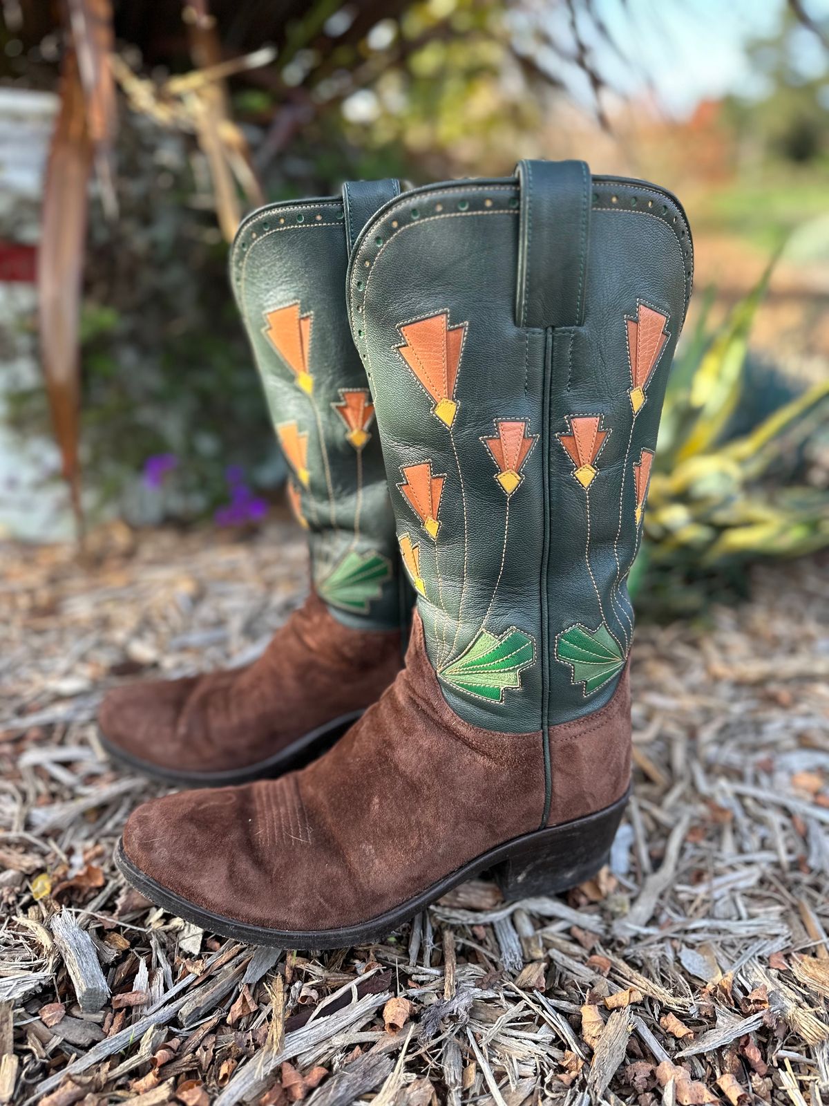 Photo by m.miel on December 5, 2023 of the Maya Miel Cowboy Boot in Pig Suede.