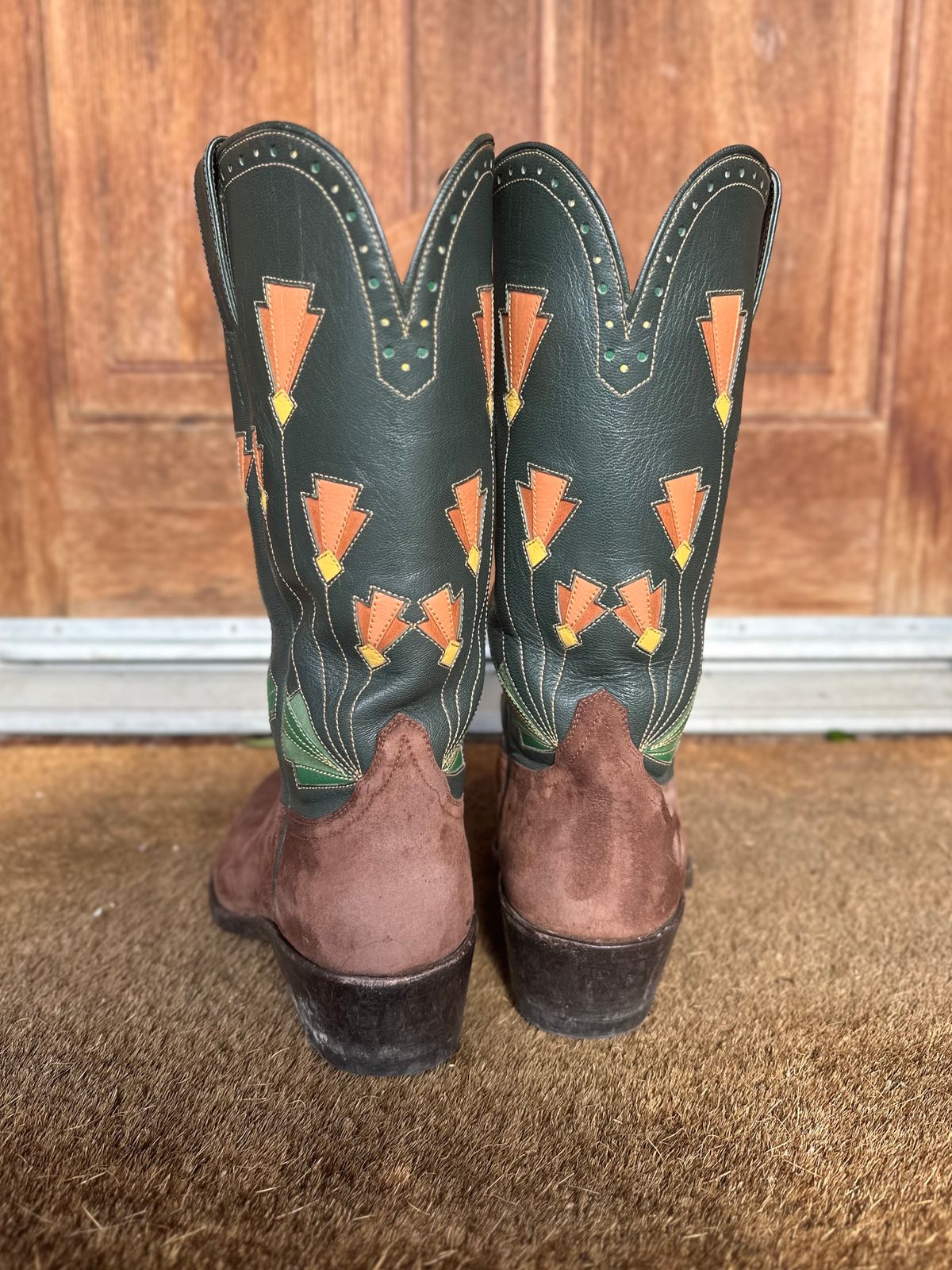 Photo by m.miel on February 5, 2024 of the Maya Miel Cowboy Boot in Pig Suede.