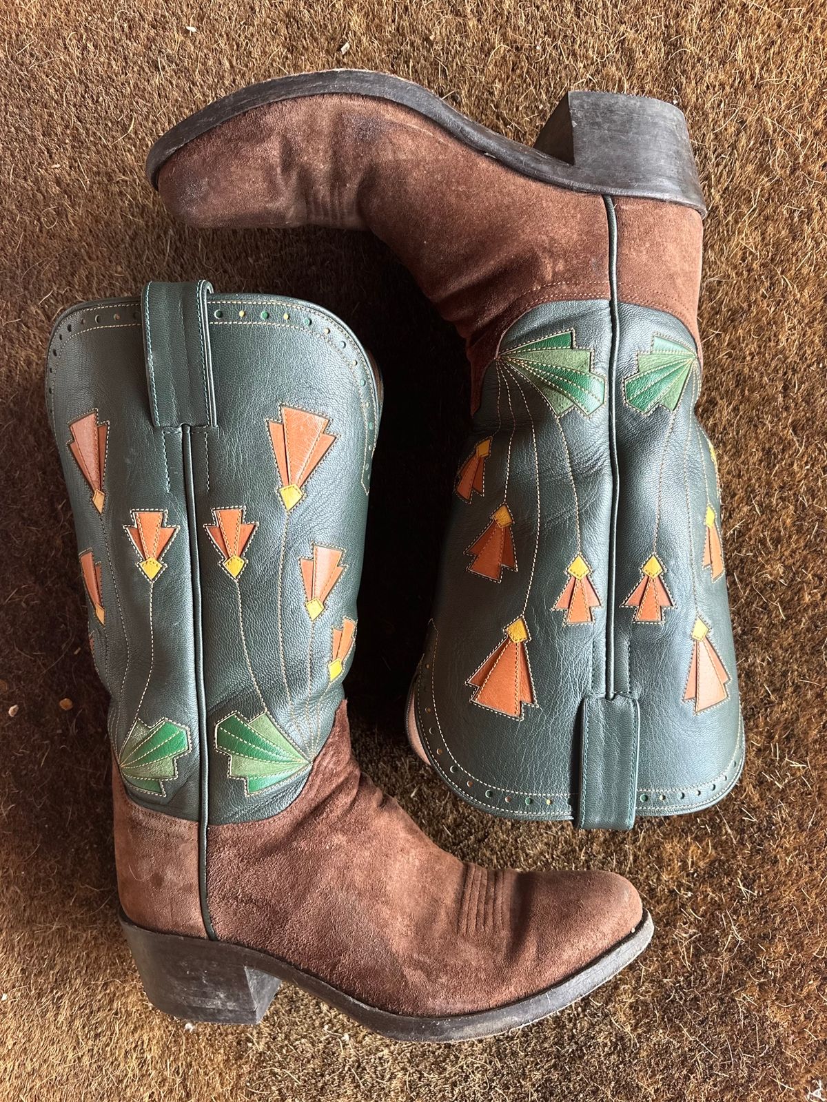 Photo by m.miel on February 5, 2024 of the Maya Miel Cowboy Boot in Pig Suede.