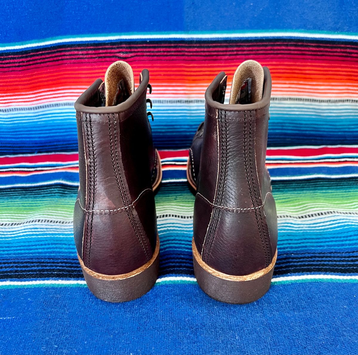 Photo by Motojet81 on October 4, 2023 of the Red Wing Blacksmith in S.B. Foot Briar Oil Slick.