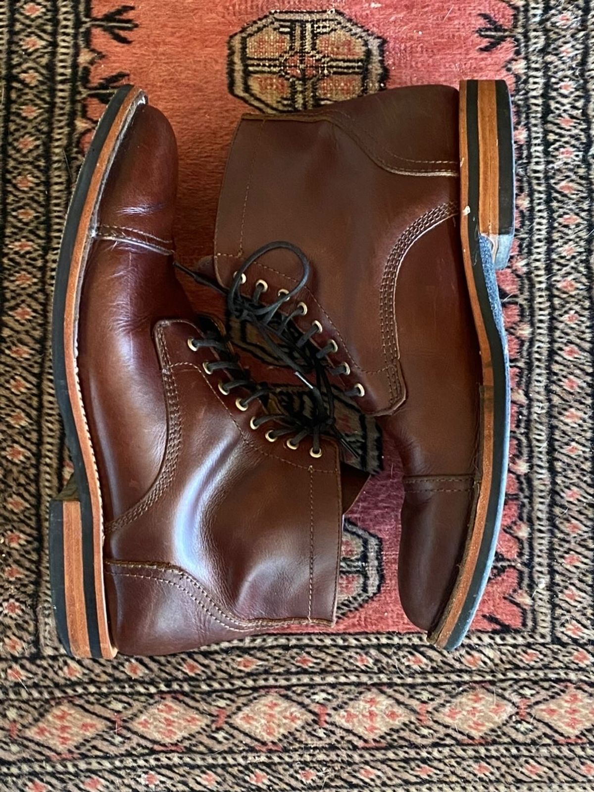 Photo by christiandanielboots on February 3, 2023 of the Christian Daniel Unlisted Model in LeFarc Caoba Albatros.