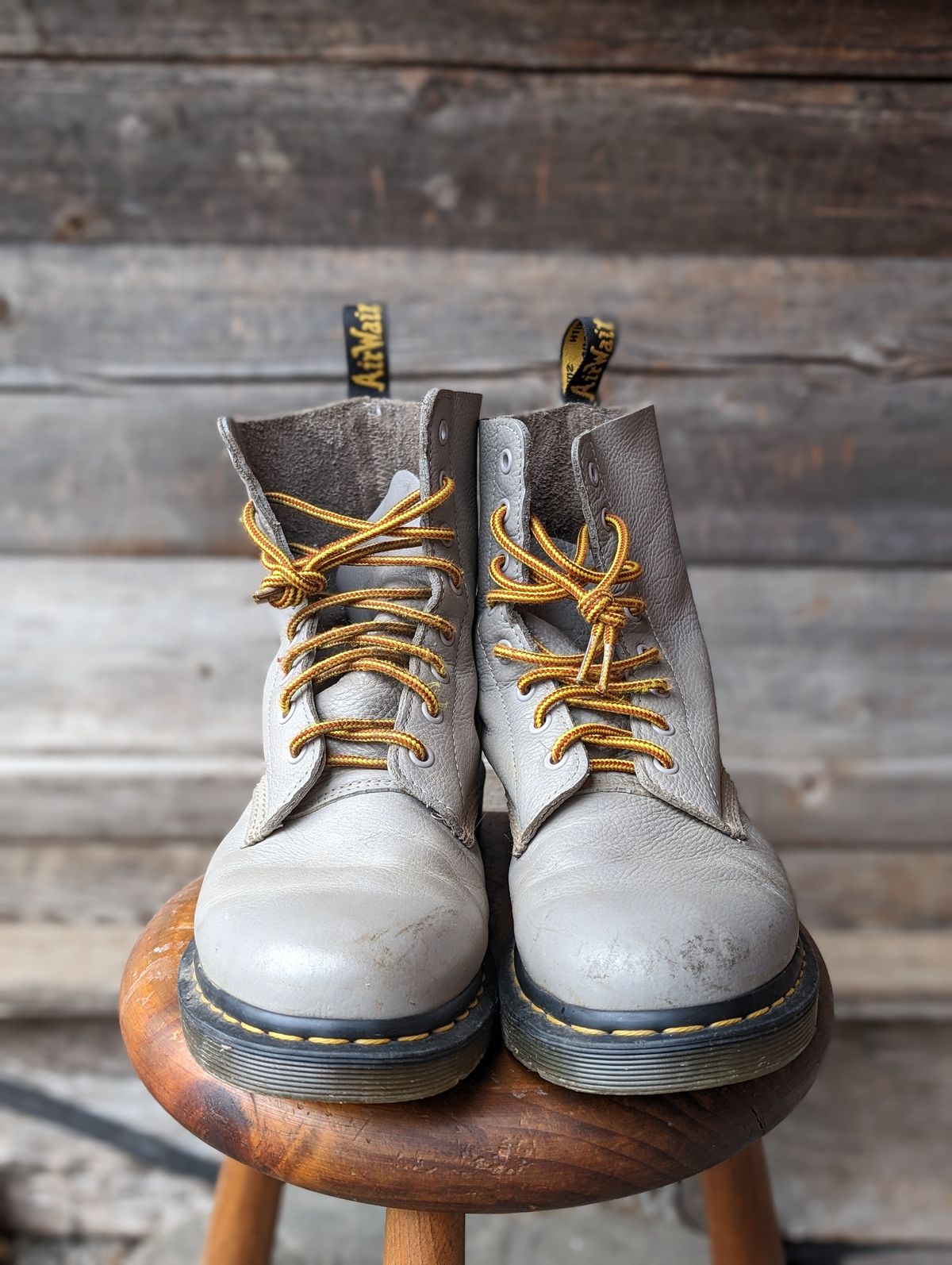 Photo by Armond_Tanzarian on November 4, 2023 of the Dr. Martens 1460 Pascal Made In England in Zinc Grey Virginia.