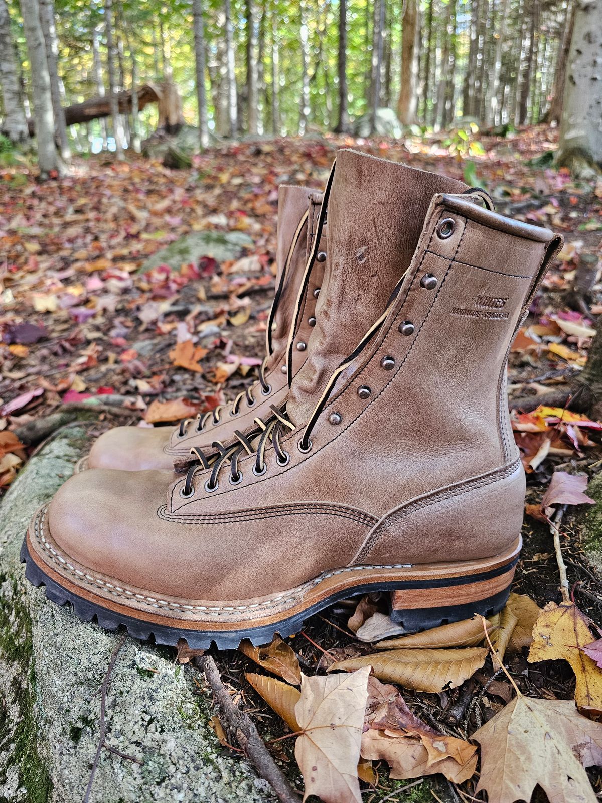 Photo by jho27 on October 1, 2023 of the White's Bounty Hunter in Horween Natural Chromexcel.