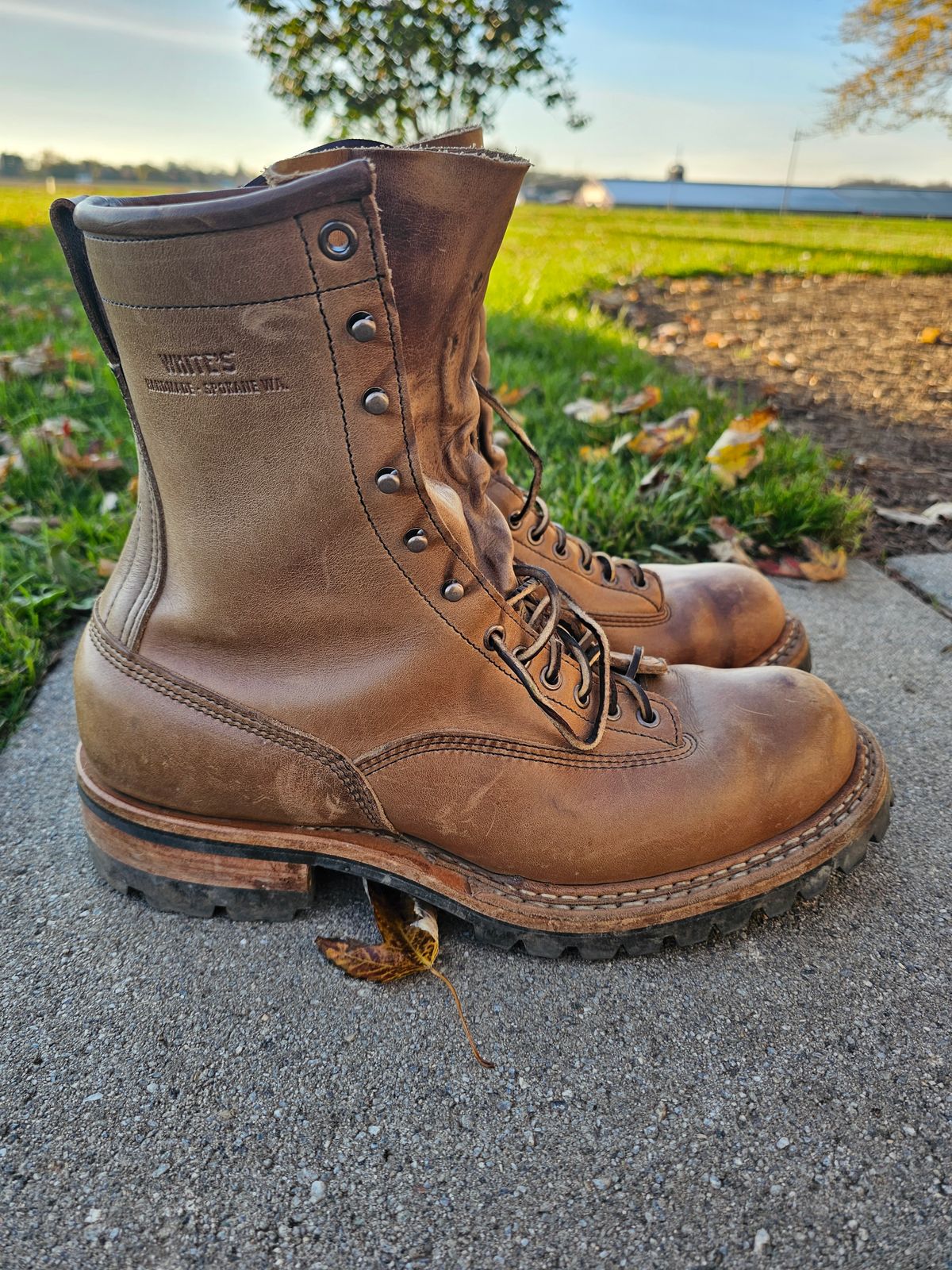 Photo by jho27 on November 5, 2023 of the White's Bounty Hunter in Horween Natural Chromexcel.