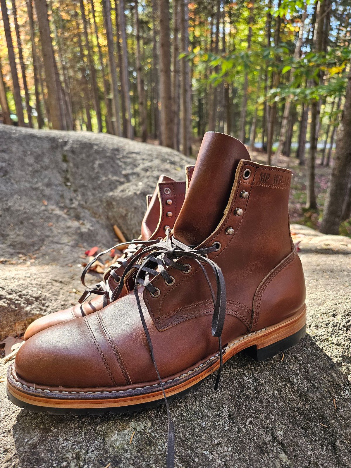 Photo by jho27 on October 1, 2023 of the White's MP-Sherman Toe Cap in Horween British Tan Chromexcel.