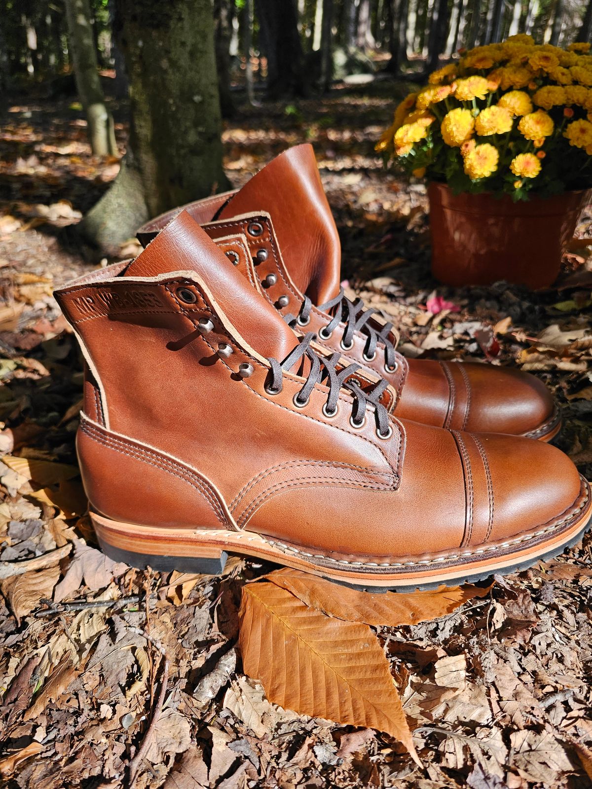 Photo by jho27 on October 1, 2023 of the White's MP-Sherman Toe Cap in Horween British Tan Chromexcel.