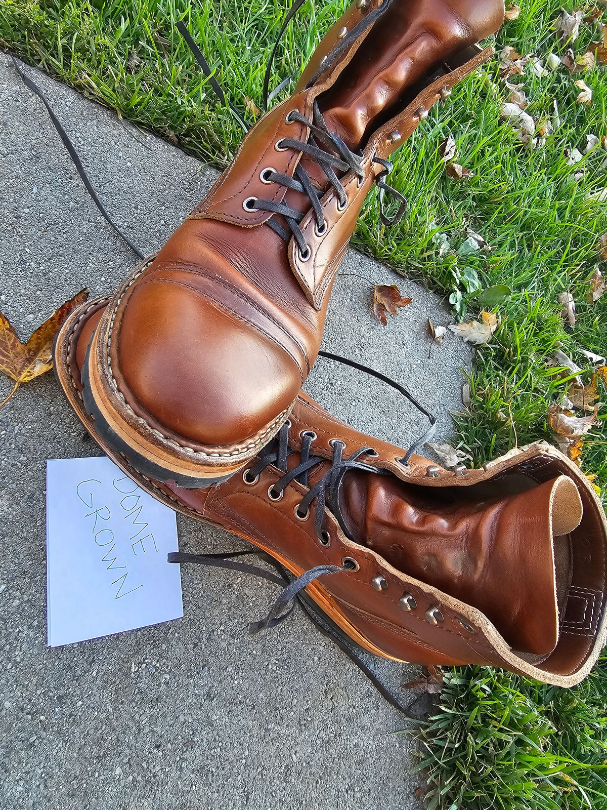 Photo by jho27 on November 5, 2023 of the White's MP-Sherman Toe Cap in Horween British Tan Chromexcel.