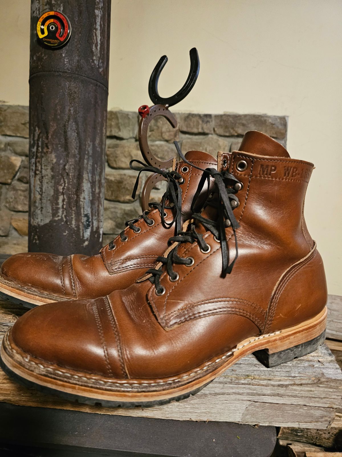 Photo by jho27 on December 5, 2023 of the White's MP-Sherman Toe Cap in Horween British Tan Chromexcel.