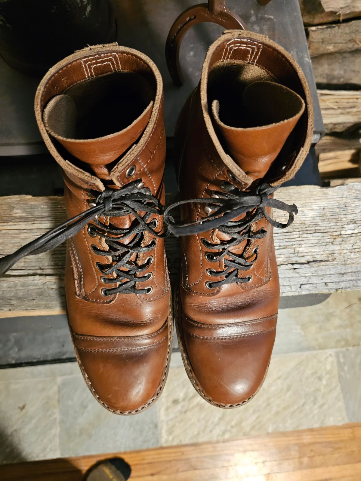 Photo by jho27 on December 5, 2023 of the White's MP-Sherman Toe Cap in Horween British Tan Chromexcel.