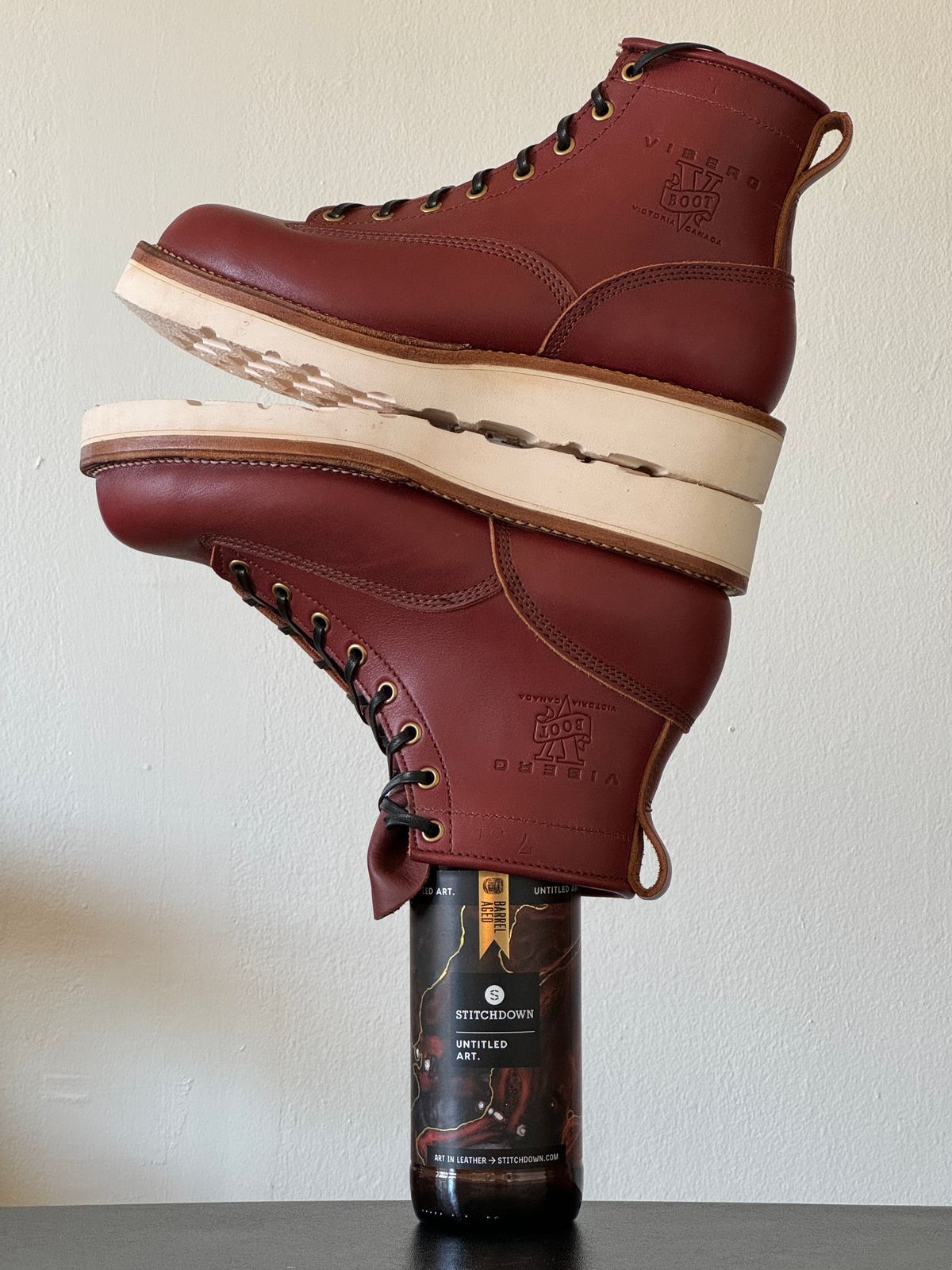 Photo by martin on November 2, 2023 of the Viberg Rigger in Seidel Red Dog Oil Tan.