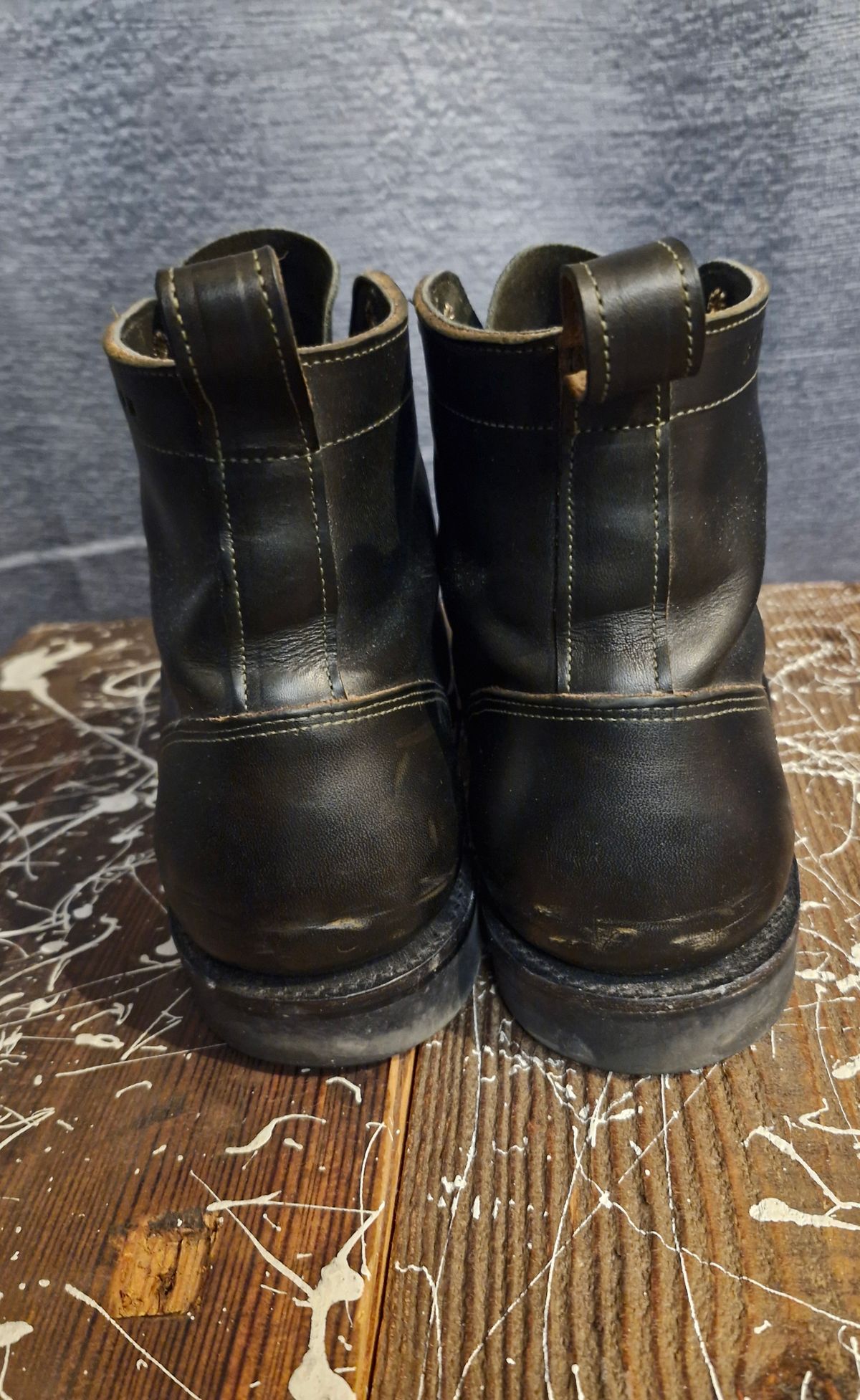 Photo by BCLEATHERGOODS on December 1, 2025 of the Bordon Tukano Boots in Wickett & Craig Olive Double Stuffed.
