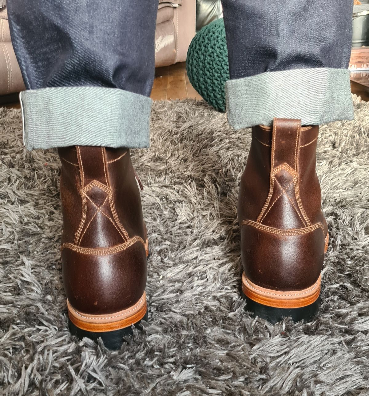Photo by BCLEATHERGOODS on January 12, 2023 of the Imperium Hawke in Horween Cinnamon Waxed Flesh.