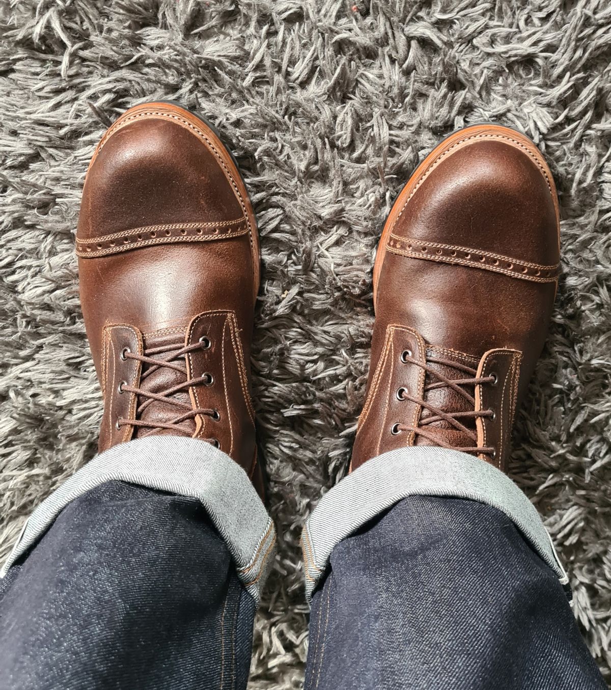 Photo by BCLEATHERGOODS on January 12, 2023 of the Imperium Hawke in Horween Cinnamon Waxed Flesh.