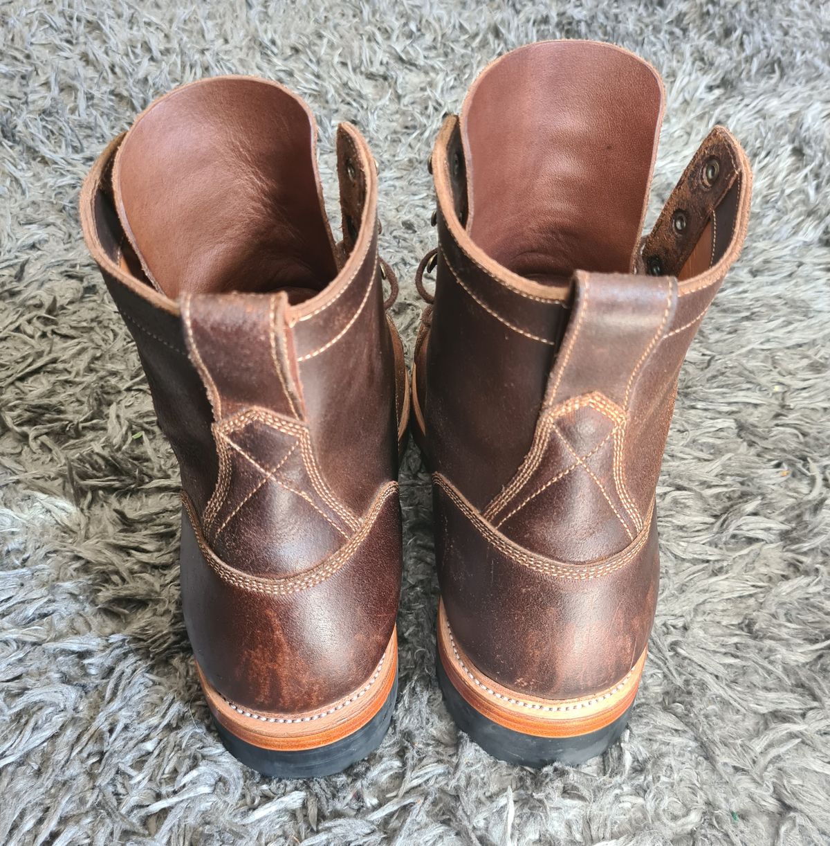 Photo by BCLEATHERGOODS on April 10, 2023 of the Imperium Hawke in Horween Cinnamon Waxed Flesh.