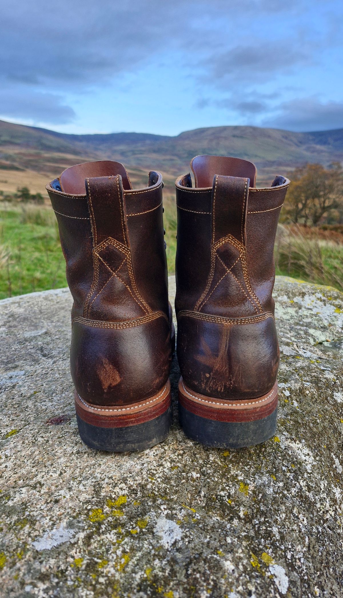 Photo by BCLEATHERGOODS on November 2, 2025 of the Imperium Hawke in Horween Cinnamon Waxed Flesh.