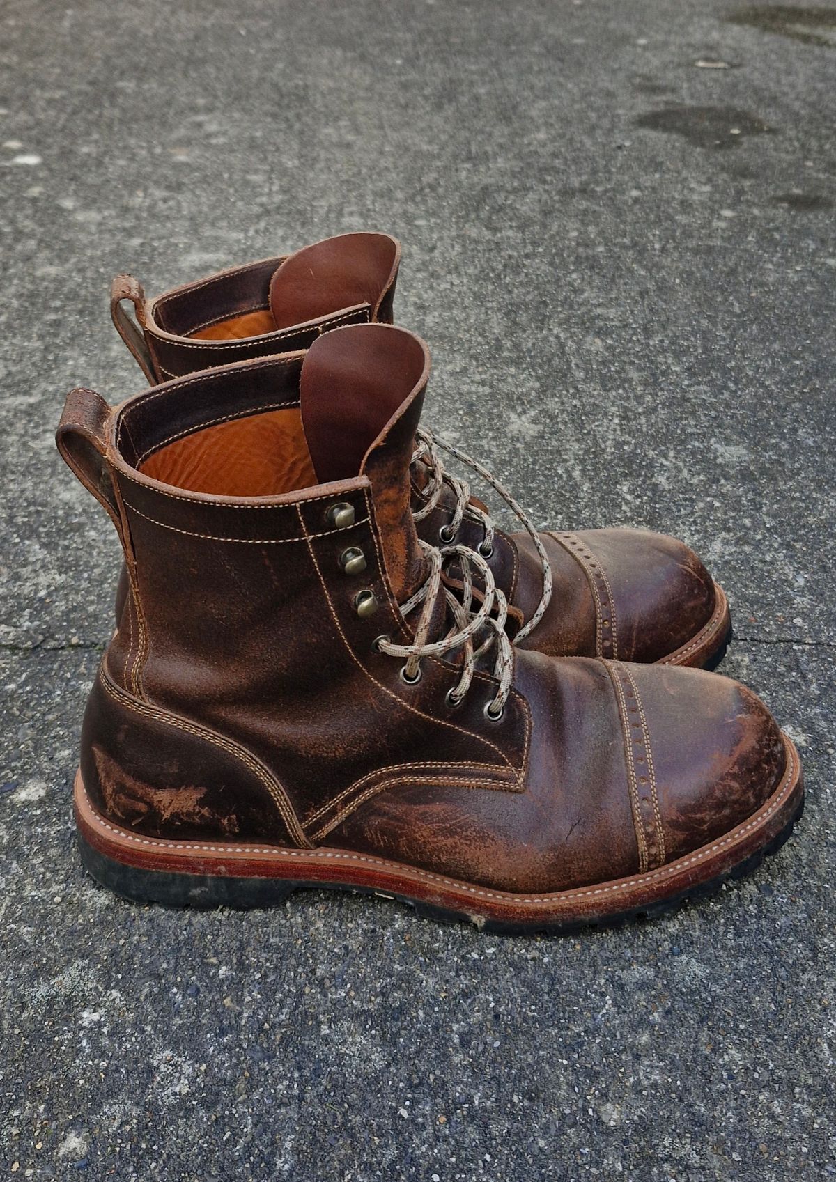 Photo by BCLEATHERGOODS on January 4, 2026 of the Imperium Hawke in Horween Cinnamon Waxed Flesh.
