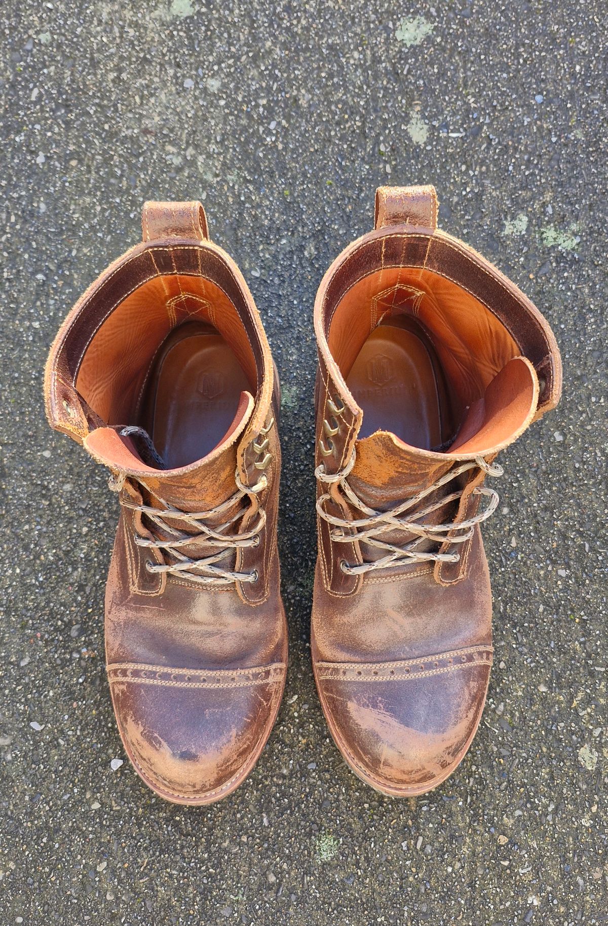 Photo by BCLEATHERGOODS on February 4, 2026 of the Imperium Hawke in Horween Cinnamon Waxed Flesh.