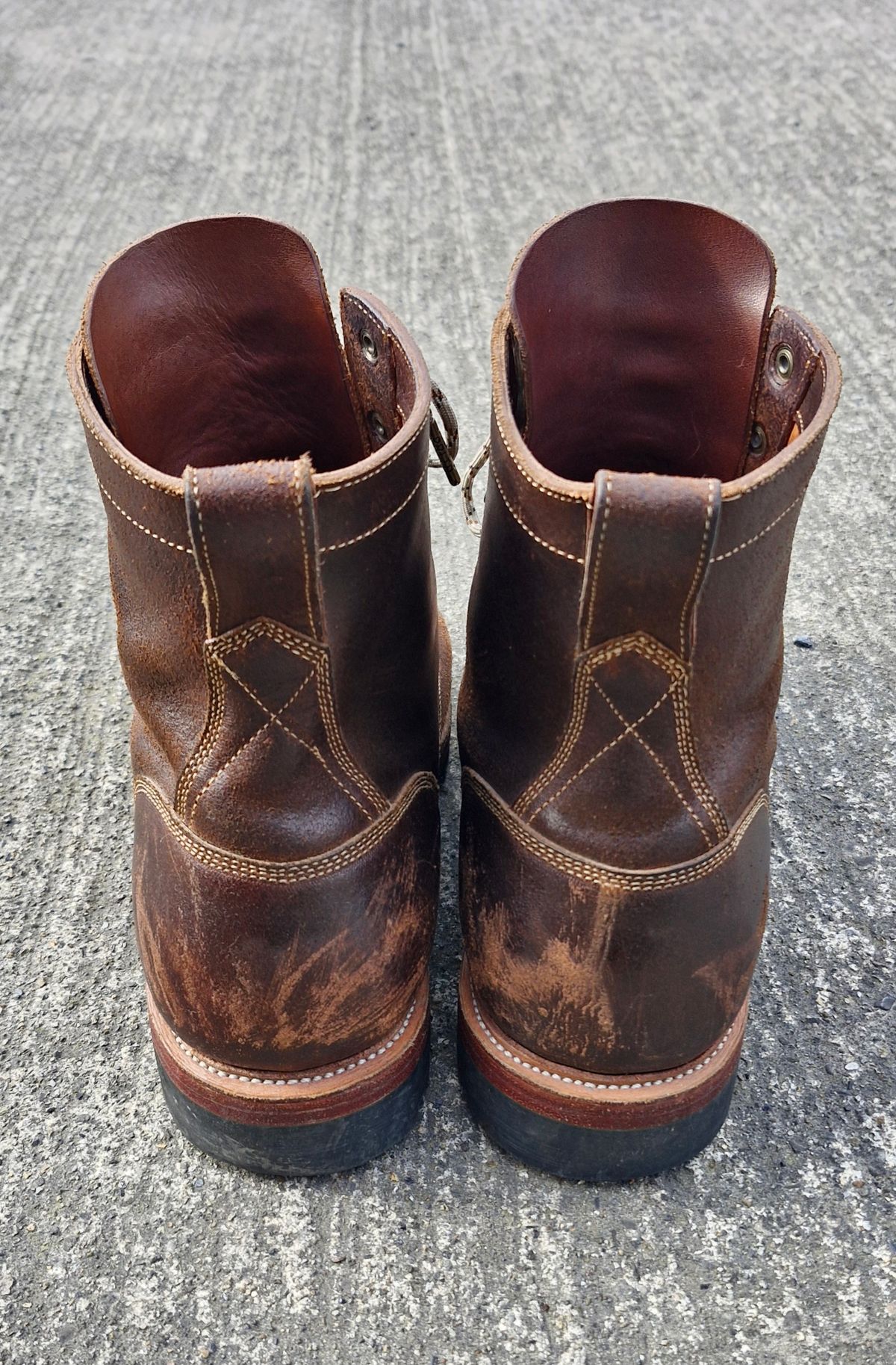 Photo by BCLEATHERGOODS on March 2, 2026 of the Imperium Hawke in Horween Cinnamon Waxed Flesh.