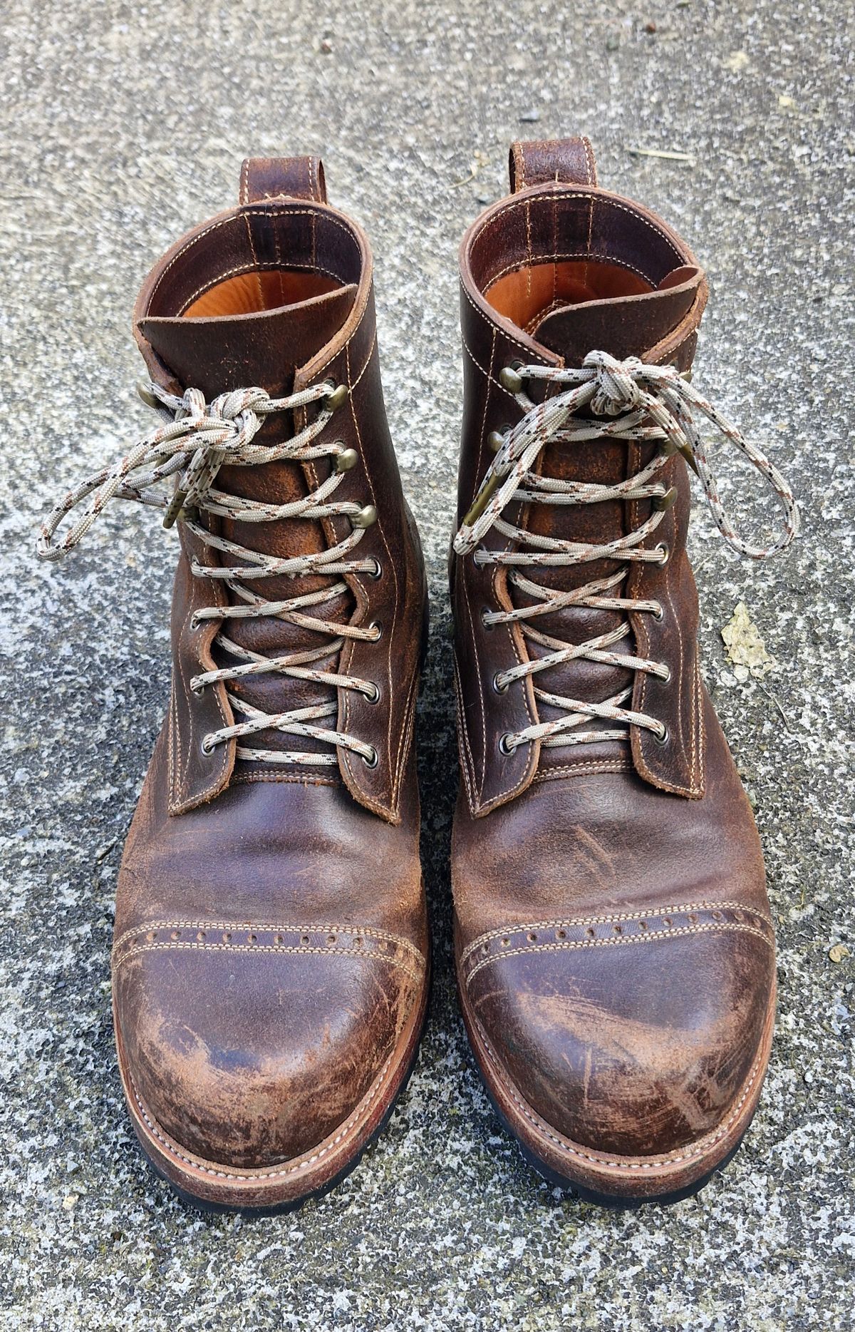 Photo by BCLEATHERGOODS on April 2, 2026 of the Imperium Hawke in Horween Cinnamon Waxed Flesh.