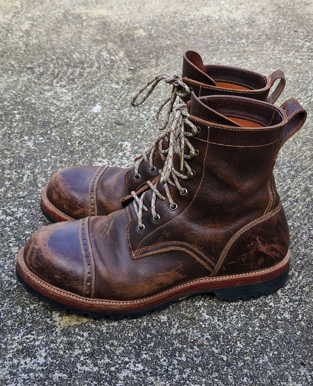Photo by BCLEATHERGOODS on April 2, 2026 of the Imperium Hawke in Horween Cinnamon Waxed Flesh.