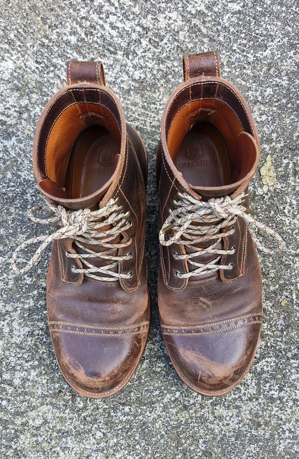 Photo by BCLEATHERGOODS on April 2, 2026 of the Imperium Hawke in Horween Cinnamon Waxed Flesh.