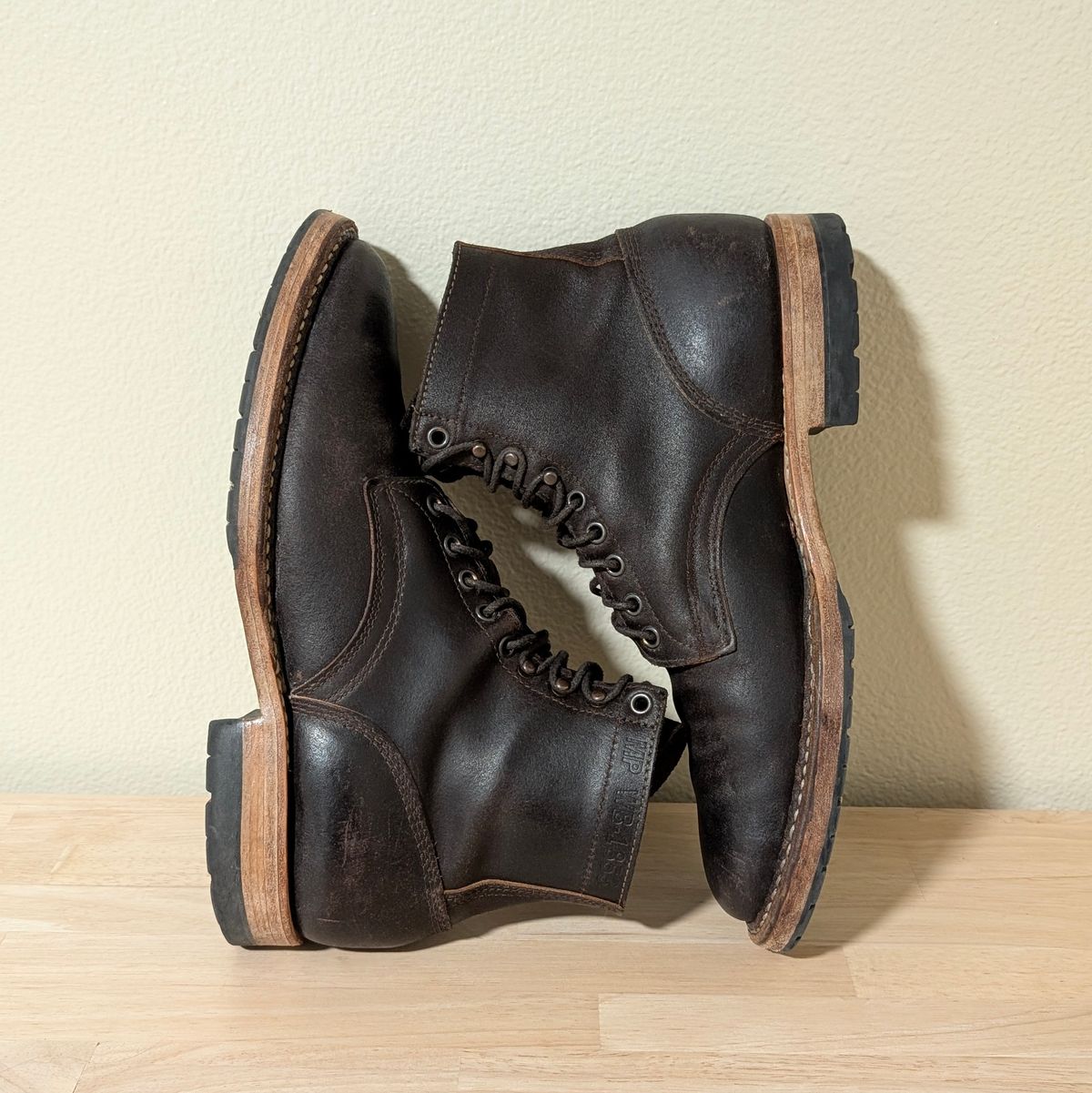 Photo by 907rx7 on November 5, 2025 of the White's MP-M1 in Horween Brown Waxed Flesh.