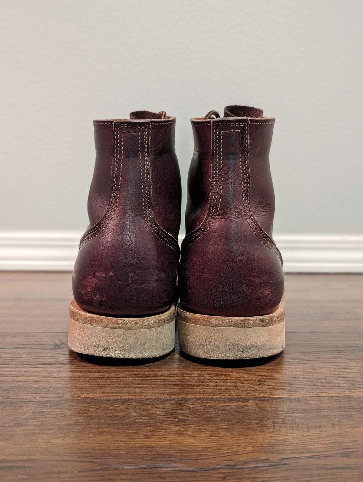 Photo by 907rx7 on December 6, 2023 of the Nicks Free Range in Wickett & Craig Burgundy Double Stuffed.