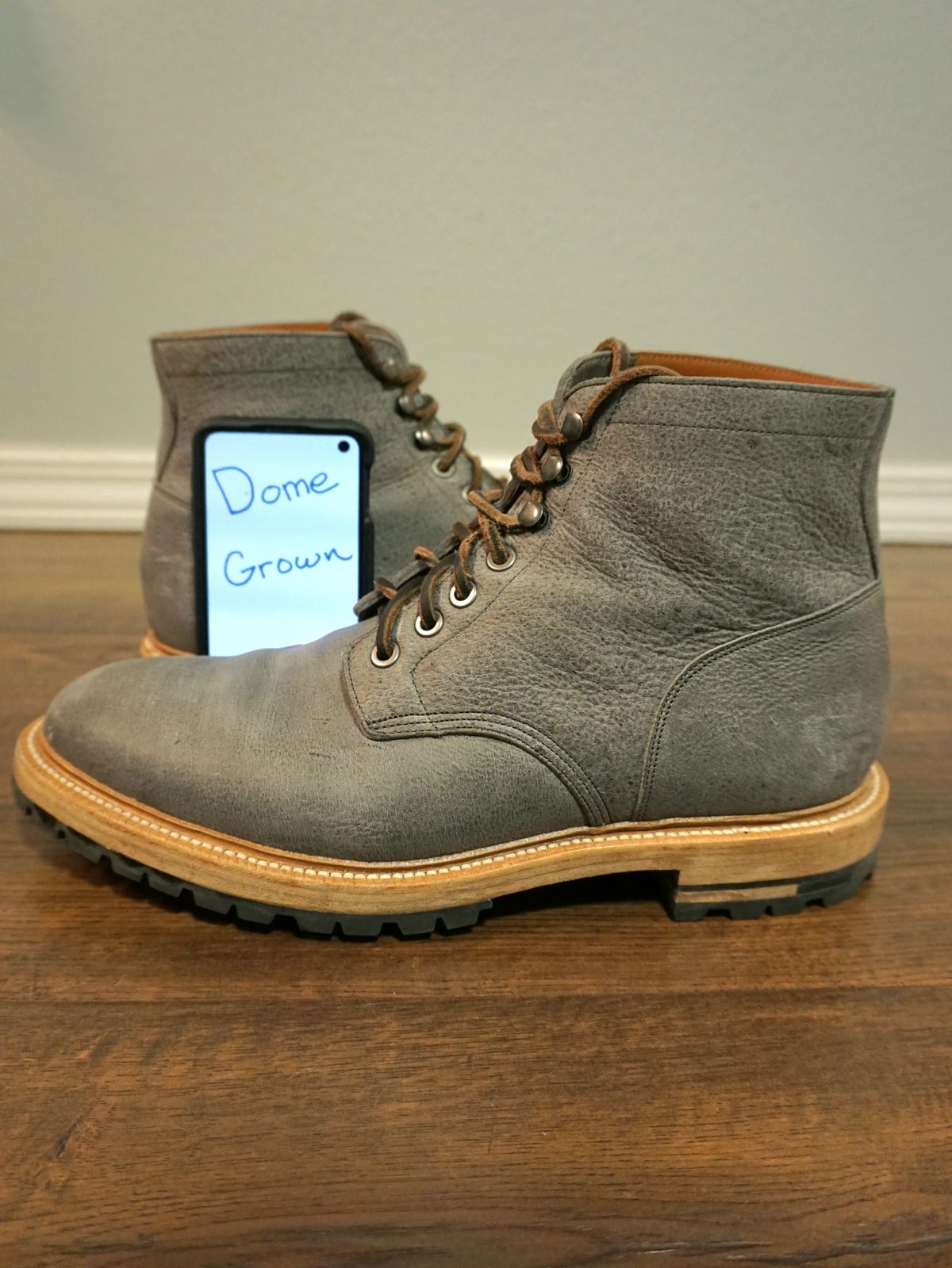 Photo by 907rx7 on November 4, 2023 of the Grant Stone Diesel Boot in C.F. Stead Storm Kudu.