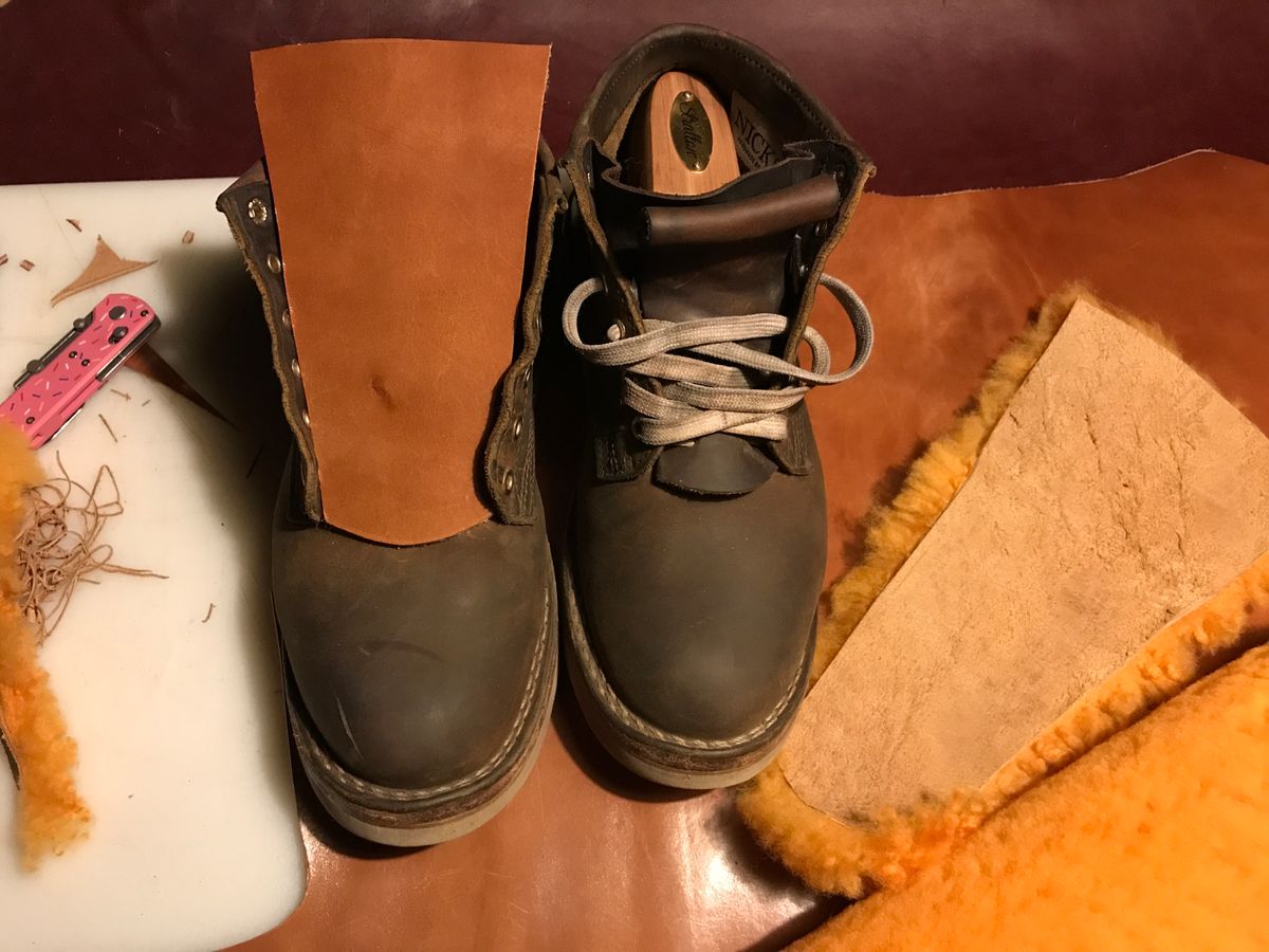 Photo by dj on February 2, 2025 of the Nicks Aldert Strider in Horween Orange Predator.