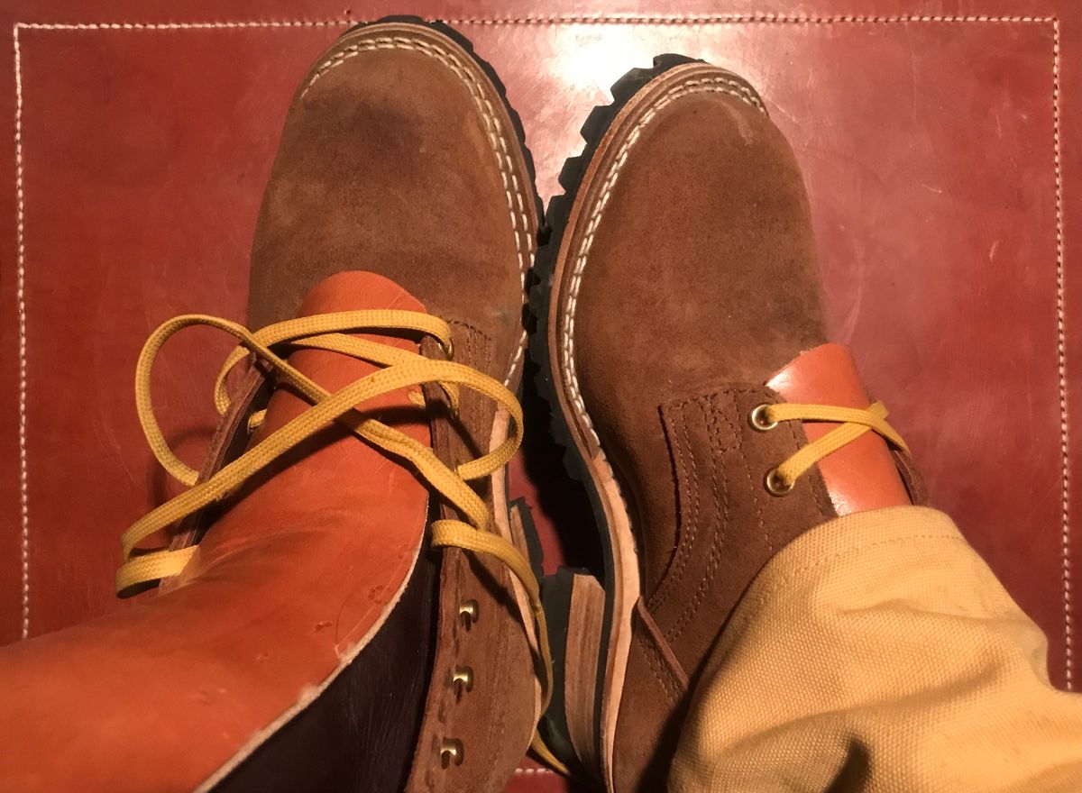 Photo by dj on February 27, 2025 of the Nicks BuilderPro in Seidel 1964 Brown Roughout.