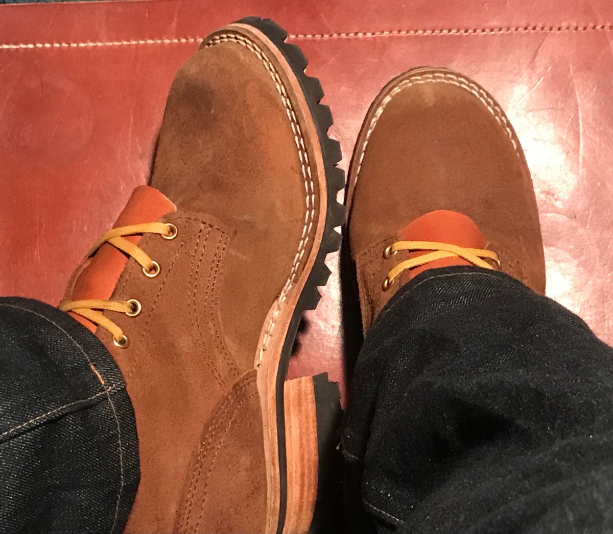 Photo by dj on March 12, 2025 of the Nicks BuilderPro in Seidel 1964 Brown Roughout.