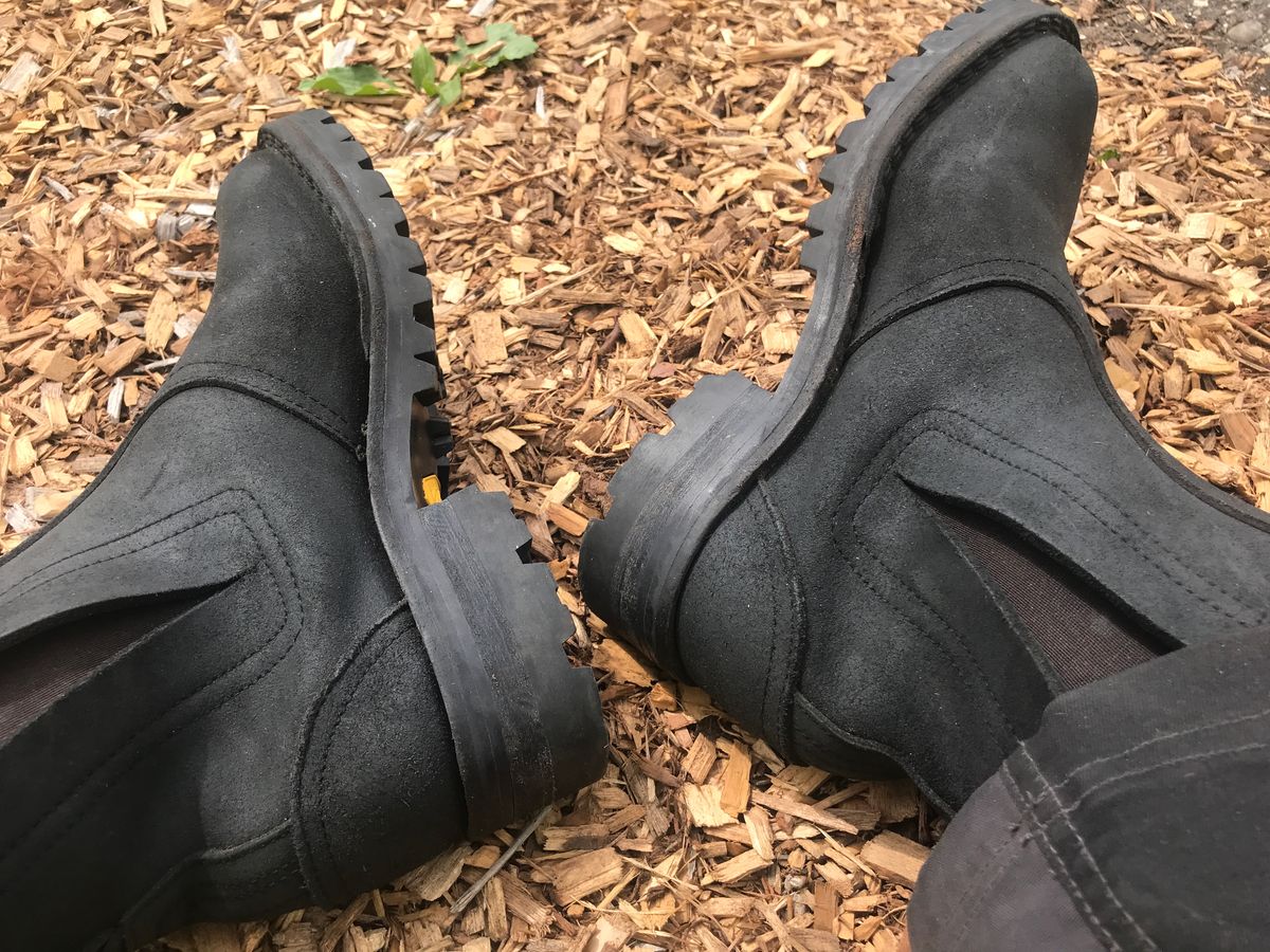 Photo by dj on July 4, 2024 of the Nicks Work Chelsea in Seidel 1964 Black Roughout.