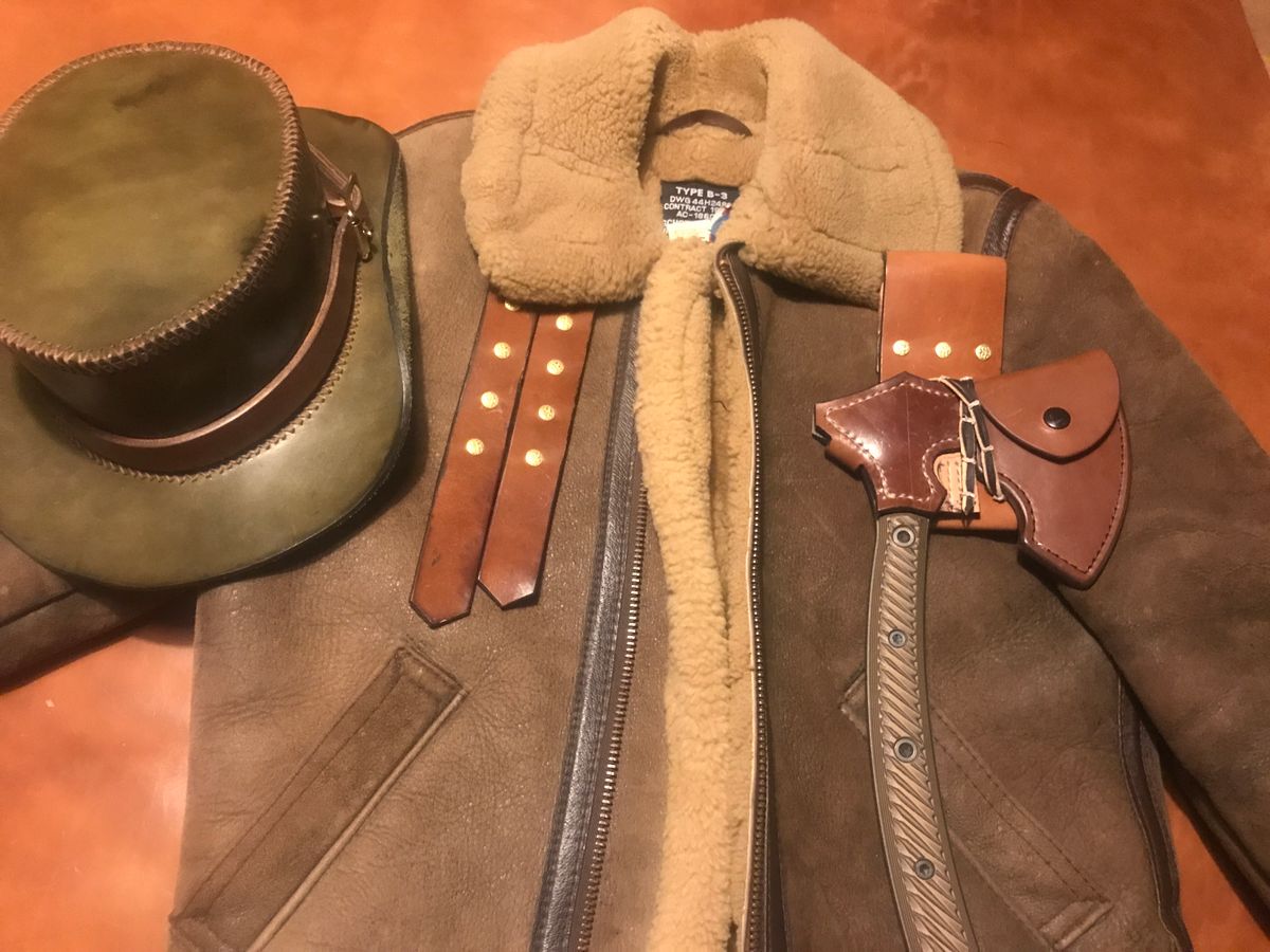 Photo by dj on December 9, 2024 of the Schott B-3 Bomber 257s in Sheepskin.