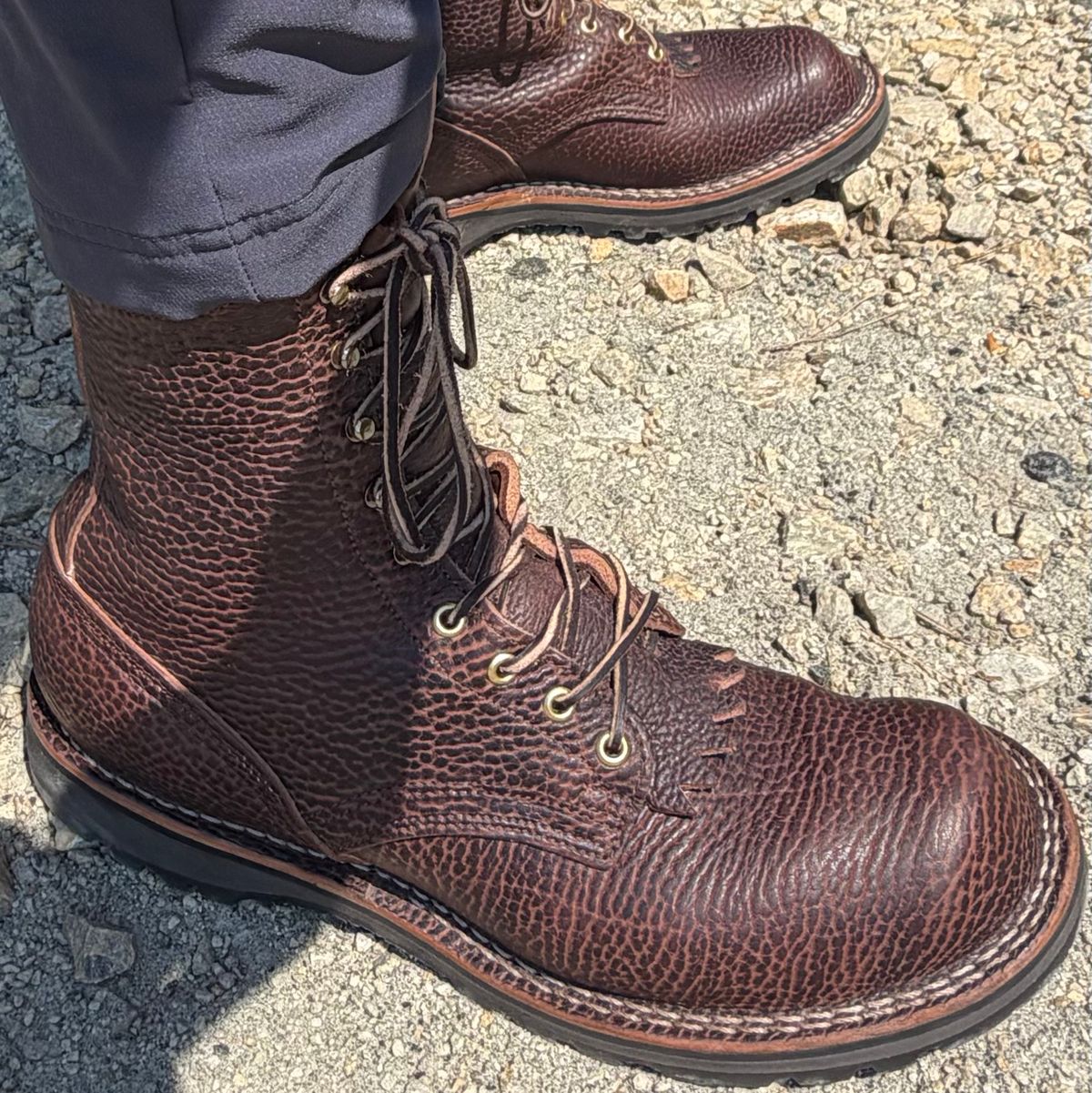 Photo by escapedTexan on April 8, 2026 of the Nicks 365 MTO in Horween Yellowstone Walnut Bullhide.