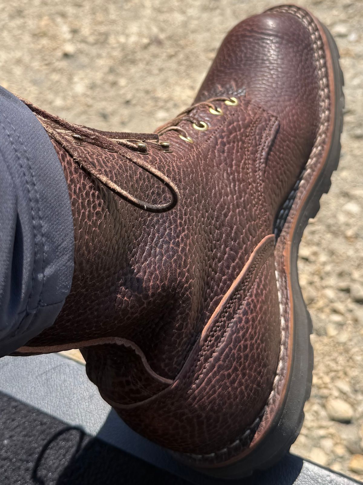 Photo by escapedTexan on April 8, 2026 of the Nicks 365 MTO in Horween Yellowstone Walnut Bullhide.