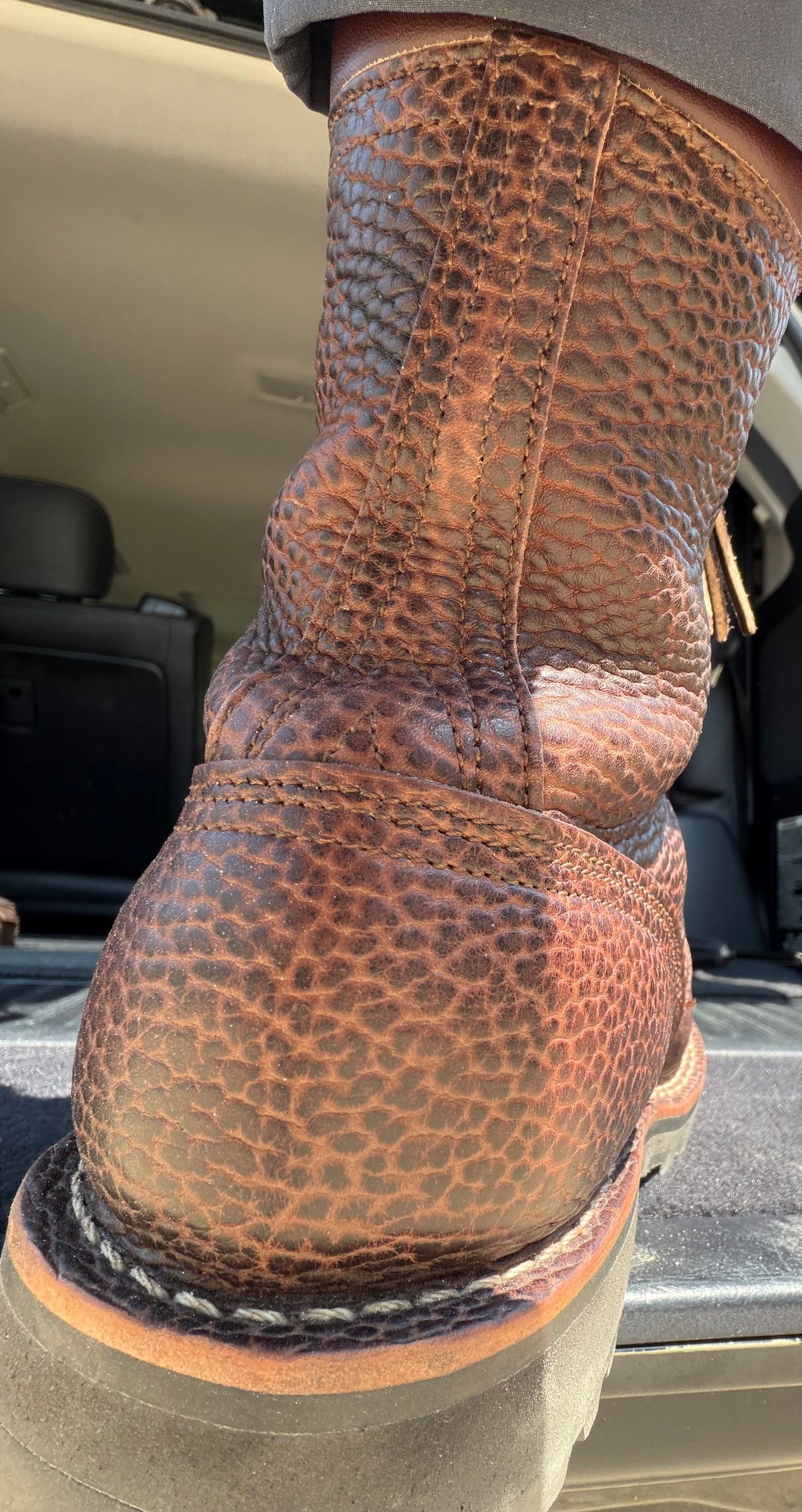 Photo by escapedTexan on April 8, 2026 of the Nicks 365 MTO in Horween Yellowstone Walnut Bullhide.