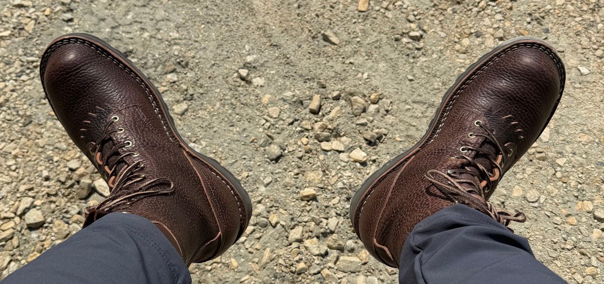 Photo by escapedTexan on April 8, 2026 of the Nicks 365 MTO in Horween Yellowstone Walnut Bullhide.