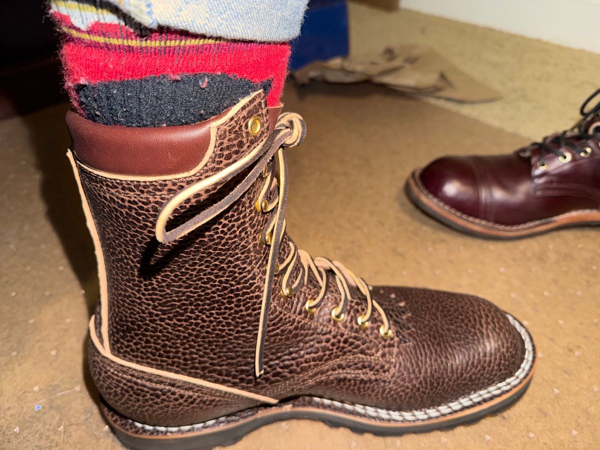 Photo by escapedTexan on January 8, 2026 of the Nicks MTO in Horween Yellowstone Walnut Bullhide.