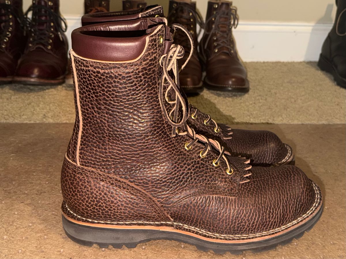 Photo by escapedTexan on February 27, 2026 of the Nicks 365 MTO in Horween Yellowstone Walnut Bullhide.